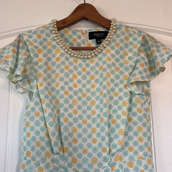 Jason Wu for Target Authentic Designer Chiffon Dress with Pearls Size 8 - Picture 3 of 8